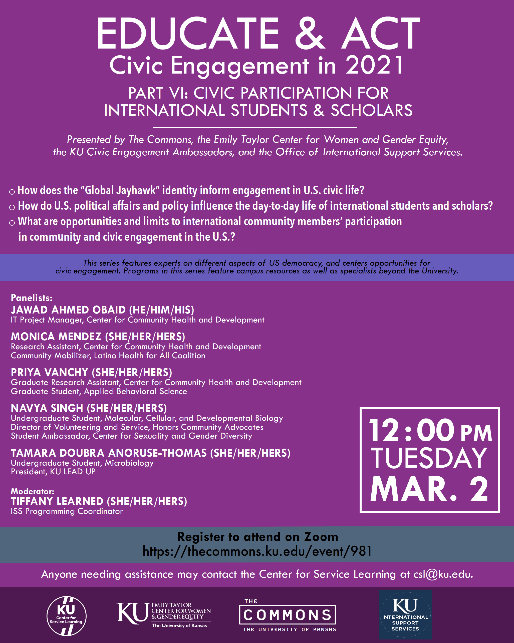 Civic Participation for International Students and Scholars