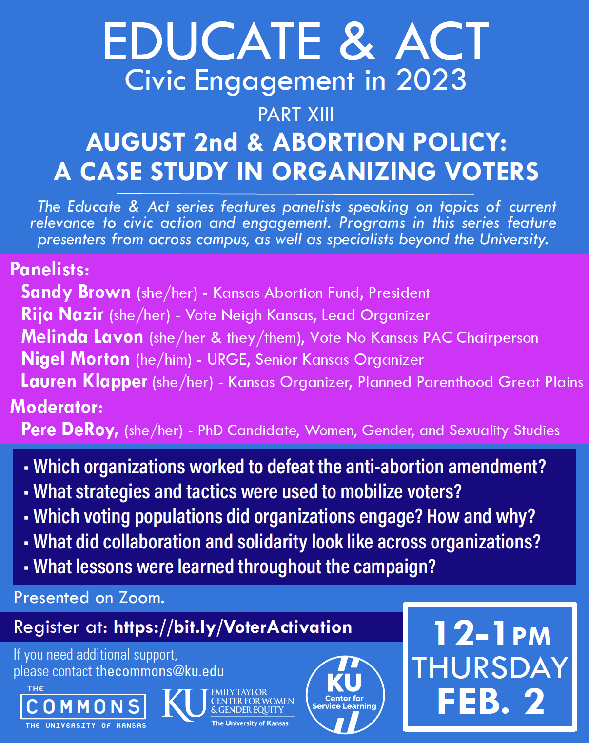 Organizing Voters Educate and Act Promotion